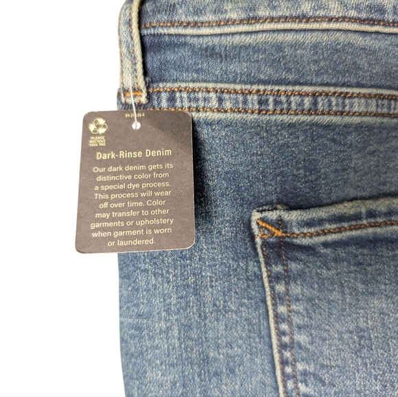 New Ana Blue Denim Cutoff Frayed Hem Women's 18 Shorts Mid Rise Shortie - Picture 5 of 12